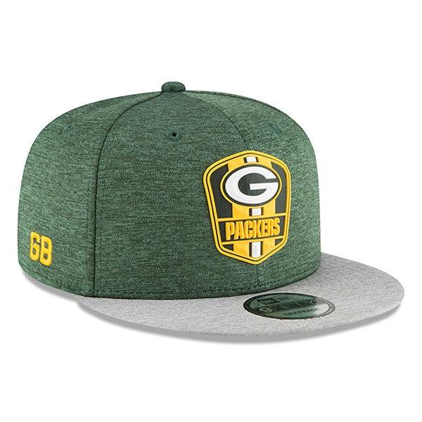 New Era Green Bay Packers '18 Gray Yellow White 9Fifty 950 Patch Snapback Hat