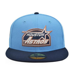 New Era Houston Astros 40 Yrs Blue Navy Gray White 59Fifty 5950 Patch Fitted Hat