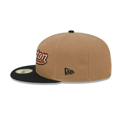 New Era Houston Astros Brown Black Gray 59Fifty 5950 Patch Fitted Cap Hat