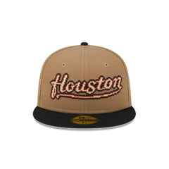New Era Houston Astros Brown Black Gray 59Fifty 5950 Patch Fitted Cap Hat