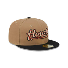 New Era Houston Astros Brown Black Gray 59Fifty 5950 Patch Fitted Cap Hat