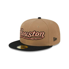 New Era Houston Astros Brown Black Gray 59Fifty 5950 Patch Fitted Cap Hat
