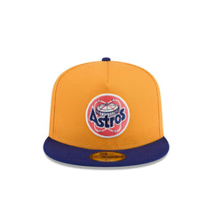 New Era Houston Astros 50th Anni Gold Blue Gray 59Fifty 5950 Patch Fitted Hat