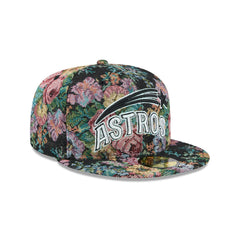 New Era Houston Astros Floral Jacquard Black Gray 59Fifty 5950 Patch Fitted Hat