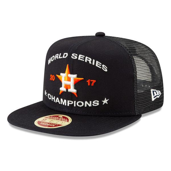 New Era Houston Astros Trucker Navy Blue White Orange 9Fifty 950 Patch Snapback