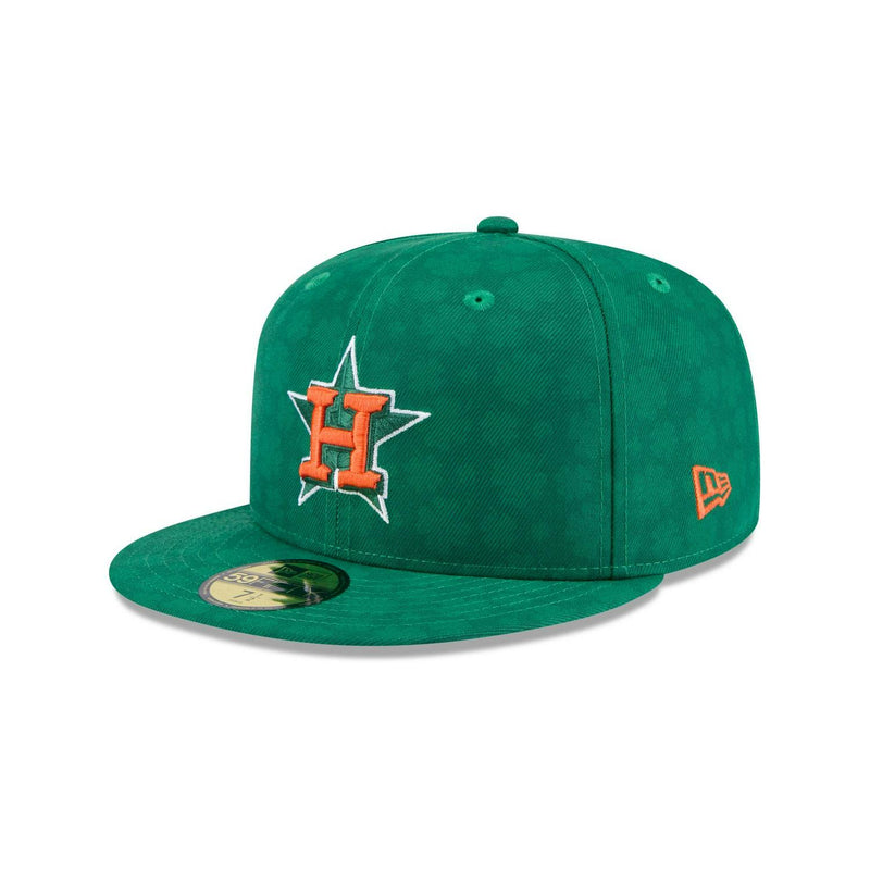 New Era Houston Astros St. Patrick's Day 2025 Green Gray 59Fifty 5950 Fitted Hat