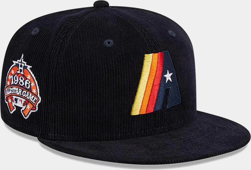 New Era Houston Astros Corduroy Navy Blue Orange Red 59Fifty 5950 Patch Fitted