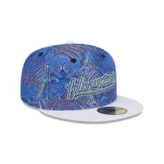 New Era Houston Astros Jacquard Crown White Gray 59Fifty 5950 Patch Fitted Hat