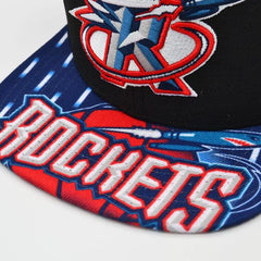 Mitchell And Ness Houston Rockets SWINGMAN POP Black Blue Red Patch Snapback Hat