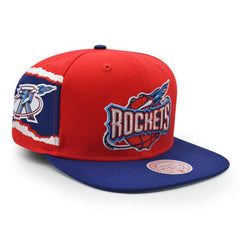 Mitchell And Ness Houston Rockets JUMBOTRON Red Royal Blue Gray Patch Snapback