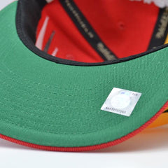 Mitchell And Ness Houston Rockets DIAMOND CUT Red Yellow Black White Snapback
