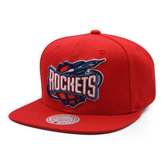 Mitchell And Ness Houston Rockets CLASSIC SOLID Red White Green Patch Snapback