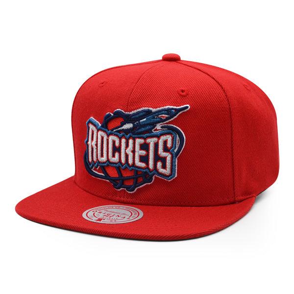 Mitchell And Ness Houston Rockets CLASSIC SOLID Red White Green Patch Snapback
