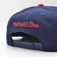 Mitchell And Ness Houston Rockets CLASSIC Navy Blue Red Green Patch Snapback Hat