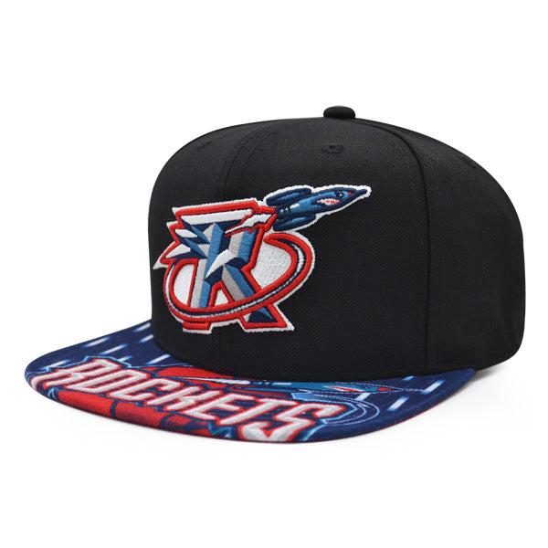 Mitchell And Ness Houston Rockets SWINGMAN POP Black Blue Red Patch Snapback Hat
