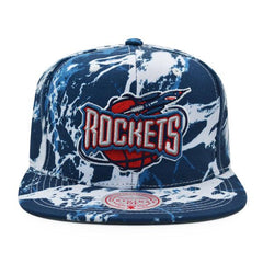 Mitchell And Ness Houston Rockets DOWN FOR ALL Navy Blue White Gray Snapback Hat