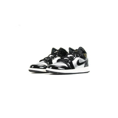 Kids Nike Air Jordan 1 Mid SE GS Black Metallic Gold White FZ3938-001 Sneaker Shoe Trainer