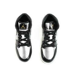Kids Nike Air Jordan 1 Mid SE GS Black Metallic Gold White FZ3938-001 Sneaker Shoe Trainer
