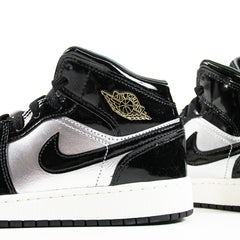 Kids Nike Air Jordan 1 Mid SE GS Black Metallic Gold White FZ3938-001 Sneaker Shoe Trainer