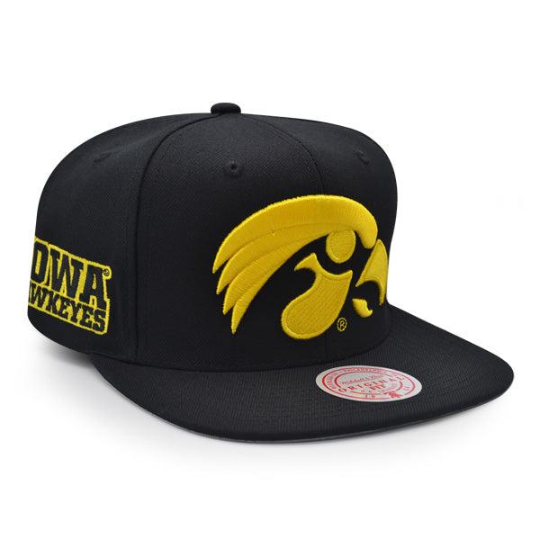 Mitchell And Ness Iowa Hawkeyes NCAA Black Yellow Gray Patch Snapback Cap Hat