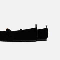 JW Anderson Velvet Ballerina Black Brown JANW43033A-20080-001 Slide Sandal