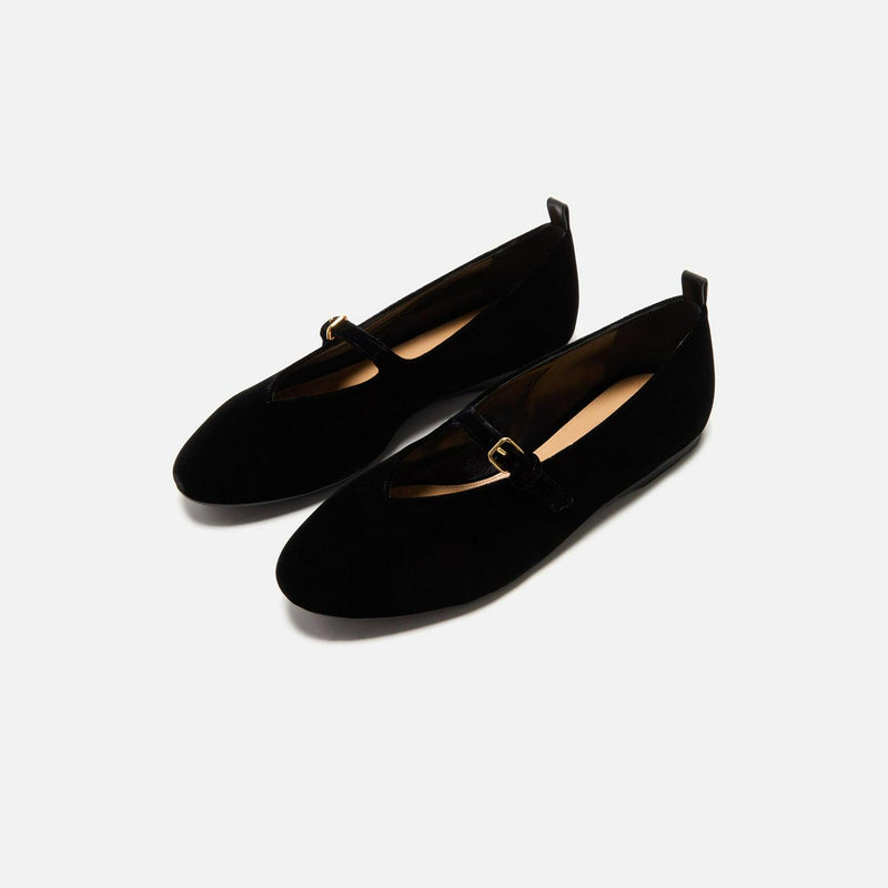 JW Anderson Velvet Ballerina Black Brown JANW43033A-20080-001 Slide Sandal
