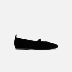 JW Anderson Velvet Ballerina Black Brown JANW43033A-20080-001 Slide Sandal