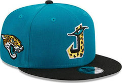 New Era Jacksonville Jaguars Teal Blue Black White 9Fifty 950 Patch Snapback
