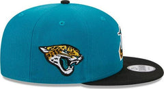 New Era Jacksonville Jaguars Teal Blue Black White 9Fifty 950 Patch Snapback