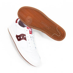 Saucony Jazz Court White Red Brown Sneaker Shoe Trainer