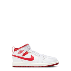 Kids Nike Jordan 1 Mid Se White Sail Dune Red FJ3467-160 Sneaker Shoe Trainer