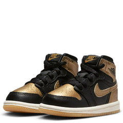 Kids Nike Air Jordan 1 Retro Og TD Black Metallic Gold Sail FD1413-071 Sneaker