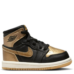 Kids Nike Air Jordan 1 Retro Og TD Black Metallic Gold Sail FD1413-071 Sneaker