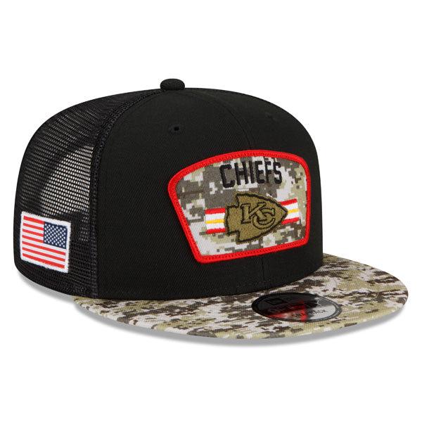 New Era Kansas City Chiefs '21 USA Army Green Camo Red 9Fifty 950 Patch Snapback