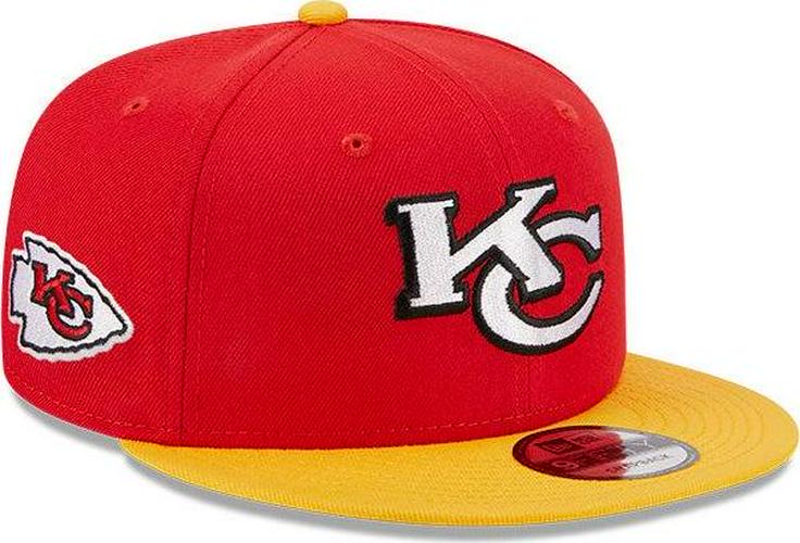New Era Kansas City Chiefs Red Yellow Gray Black 9Fifty 950 Patch Snapback Hat