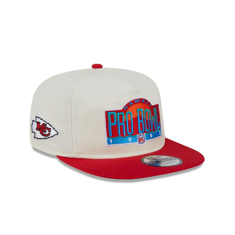New Era Kansas City Chiefs '92 Pro Bowl Chrome White Red Gray Golfer Snapback