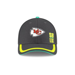 New Era Kansas City Chiefs SB LIX Dark Gray Black 9Forty 940 Snapback Cap Hat