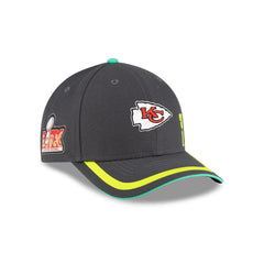 New Era Kansas City Chiefs SB LIX Dark Gray Black 9Forty 940 Snapback Cap Hat