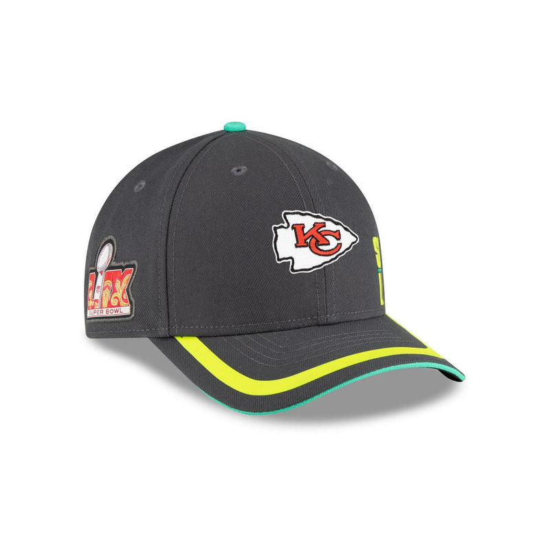 New Era Kansas City Chiefs SB LIX Dark Gray Black 9Forty 940 Snapback Cap Hat