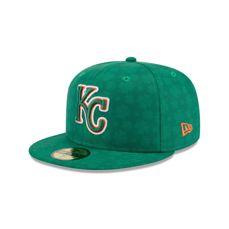 New Era Kansas City Royals St. Patrick's Day 2025 Green Gray 59Fifty 5950 Fitted