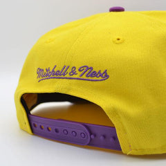 Mitchell And Ness LSU Tigers NCAA JUMBOTRON Yellow Purple Gray Patch Snapback