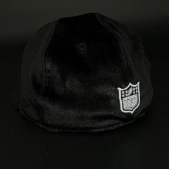New Era LV Raiders 60th Anni Black Velvet Corduroy Grey 59Fifty 5950 Fitted Hat