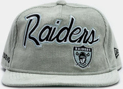 New Era Las Vegas Raiders Corduroy White Black Green 9Fifty 950 Patch Snapback