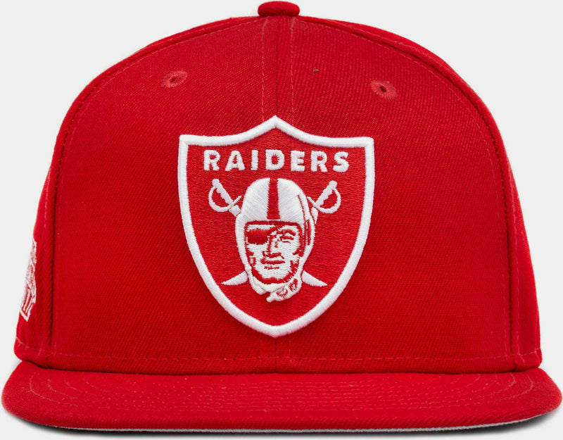 New Era Las Vegas Raiders Red White 59Fifty 5950 Patch Fitted Cap Hat