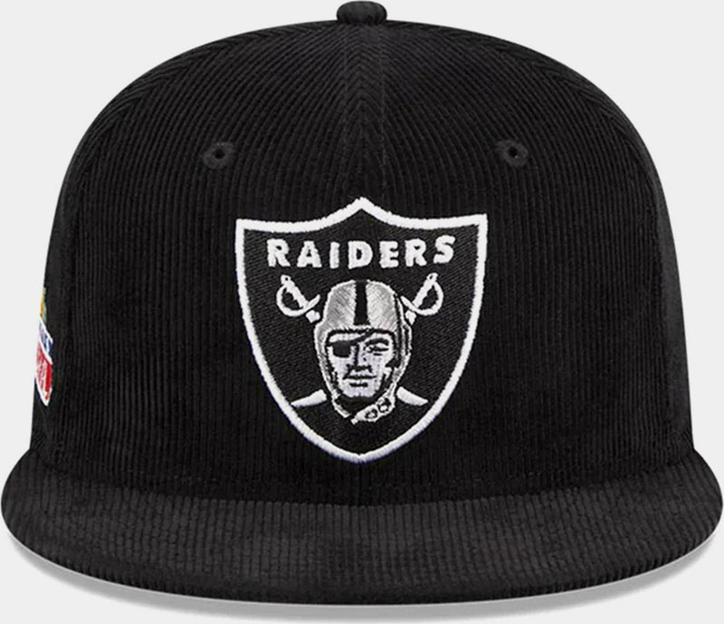 New Era Las Vegas Raiders Corduroy White Red Blue 59Fifty 5950 Patch Fitted