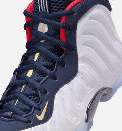 Kids Nike Little Posite One Obsidian GS White University Red 644791-403 Sneaker