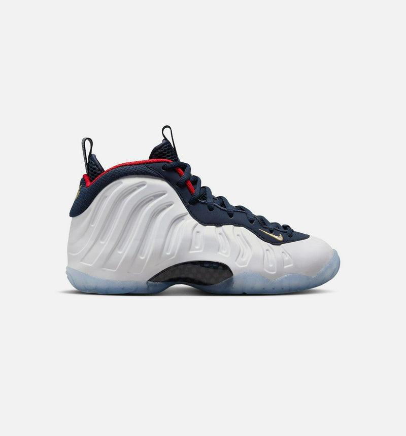 Kids Nike Little Posite One Obsidian GS White University Red 644791-403 Sneaker