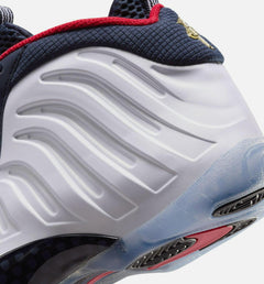 Kids Nike Little Posite One Obsidian GS White University Red 644791-403 Sneaker