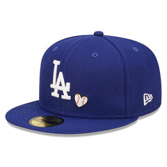 New Era LA Dodgers '88 WS HEARTS Royal White Gray 59Fifty 5950 Patch Fitted Hat