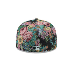 New Era LA Angels Floral Jacquard Black White Gray 59Fifty 5950 Patch Fitted Hat
